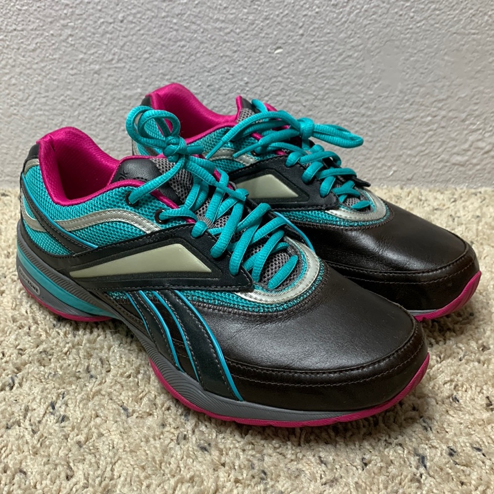 Reebok Brown Teal and Pink Athletic Shoes